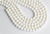 Natural 15.5" Strand Round White Shell Beads