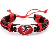 Adjustable Leather Atlanta Falcons Nfl Bracelet