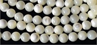 Natural 15.5" Strand Mother Of Pearl Round Beads