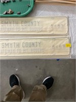 2 1971 Smyth County License Plate Toppers