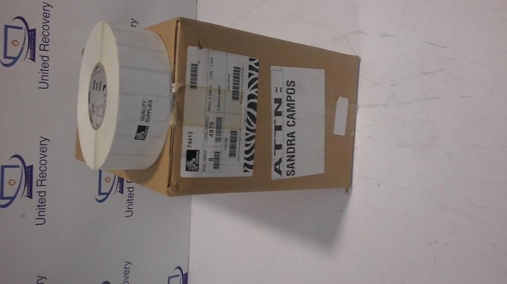 Box of Zebra Labels 8 rolls 2.25 x 1 inch 4970