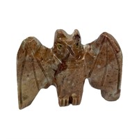 Natural Hand Carved Soapstone Bat
