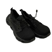 Jiankun Men's Steel Toe Work Shoes Size 8 Black