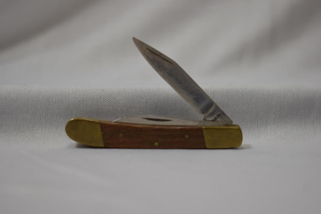 A Wood Handle Pocket Knife
