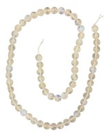 Natural 15.5" Strand White Blue Moonstone Beads