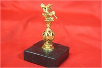 A Vintage Small Statue On Marble Stand