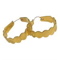 Bold 80's Style Gold-tone Hoop Earrings