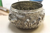 Silverplated Asian Repousse Bowl