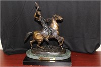 A Bronze Mounted Falconeer by P.J. Mene