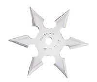 4" Blades Usa Silver 6 Point Throwing Star
