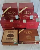 Large Lot Of Various Cigar Boxes