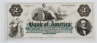 Original $2 Bank Of America Rhode Island Note