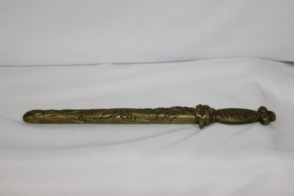 A Vintage Chinese Sword Form Dragon Letter Opener