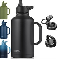 CIVAGO 64 oz Insulated Water Bottle Jug with Straw