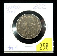 1822 U.S. Capped Bust half dollar, lettered edge