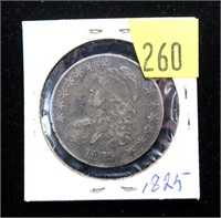 1825 U.S. Capped Bust half dollar, lettered edge