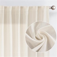 jinchan Linen Curtains 96 Inches Long for Living R