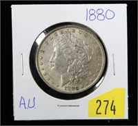 1880 Morgan dollar, AU