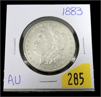 1883 Morgan dollar, AU