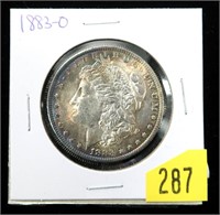 1883-O Morgan dollar, gem BU