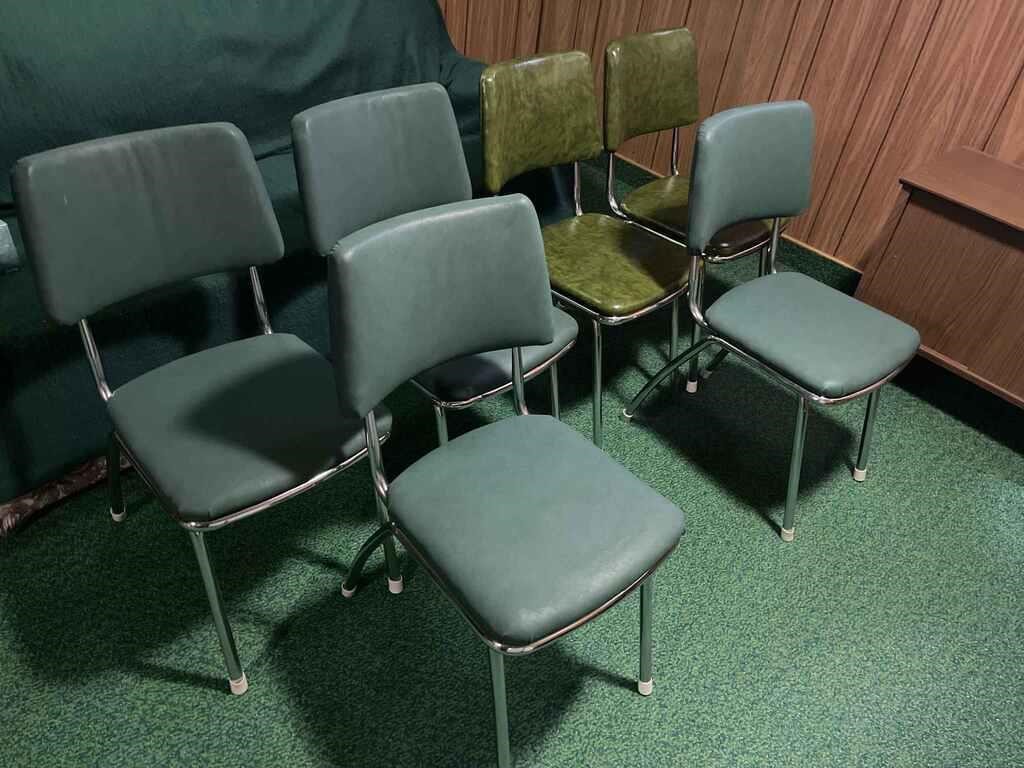6 Vintage Vinyl Chairs