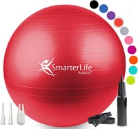 SmarterLife Workout Exercise Ball for Fitness, Yog