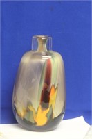 Signed Tom McGlaughlin Artglass Vase
