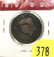 1819 U.S. Large cent, small date