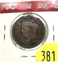 1821 U.S. Large cent