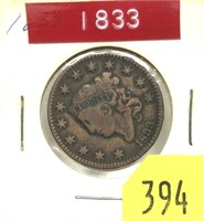 1833 U.S. Large cent