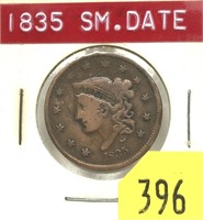 1835 U.S. Large cent, small date