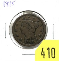 1845 U.S. Large cent