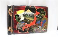 A Large Wooden Lacquer Oriental Album