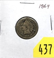 1864 cooper nickel Indian Head cent