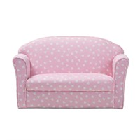 $151  Pink/White Heart Print 30.3in 2-Seater Sofa