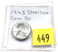 1943 Lincoln cent, Unc.
