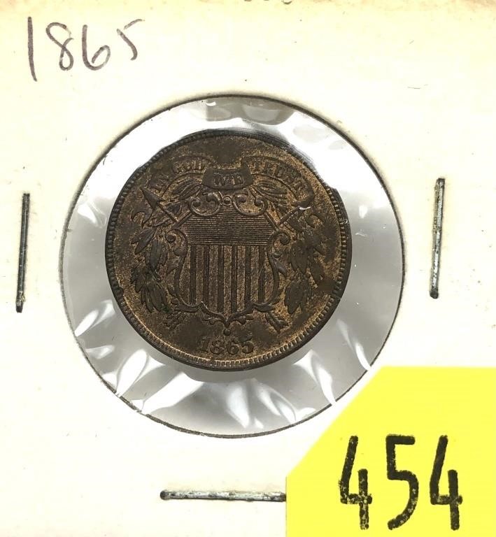 1865 2-cent piece