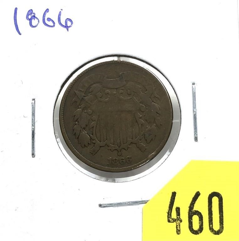 1866 2-cent piece