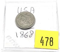 1868 3-cent silver