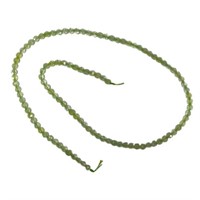 Natural 15.5" Strand Round Faceted Prehnite Beads