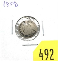 1858 half dime