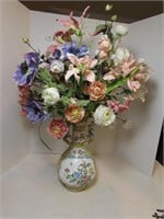 Porcelain vase w/Faux floral