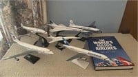 Model Passenger Jet Airplanes & Book