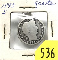 1893-S Barber quarter