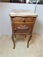 French marble top nightstand