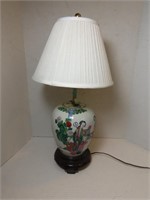 Porcelain covered jar as lamp