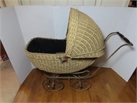 Vintage Wicker baby stroller