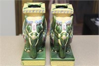 Pair of Chinese Ceramic Elephant Ashtray
