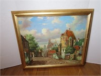 European village framed