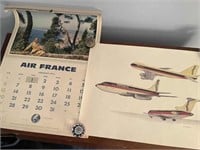 1963 Air France Calendar & PeoplExpress Poster